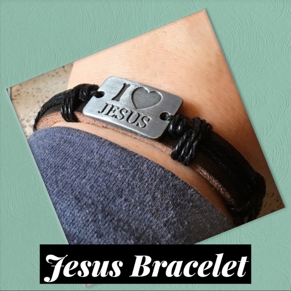 I Love Jesus Bracelet ( Black ) - Picture 2 of 7